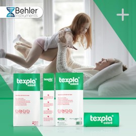 Texpol Sterile Non-Woven Wound Dressings, Box of 40, 8 Envelopes with 5 Pads each, Dimensions 10 x 20 cm, High Absorption and Tear Resistance, Ideal for Medical Applications