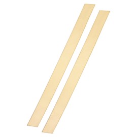 uxcell 2 Pcs H62 Brass Flat Bar Stock, 0.02"x1"x12" Square Metal Solid Brass Bars for Knife Making DIY Handicrafts Architectural Decoration Industry Thermal Conductivity
