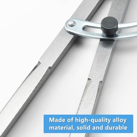WORKLION Herramienta de Geometría para Carpintería - Compás Profesional con Bloqueo para Dibujo con Porta Lápiz - Compás de Geometría de Metal de 12 P