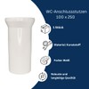 BADfabrik24 Toilet Connector 100 x 250 mm - Wall-Mounted Toilet