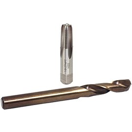 GlowShift 1/8-27 NPT Drill & Tap Kit - 1/8" Carbon Steel Tap & Size R High Speed Steel Drill Bit - For Exhaust Gas Temp EGT Probe Installation to Exhaust Manifold
