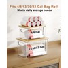 Trash Bag Dispenser 2 Pack (XL+S) - Acrylic Garbage Bags
