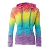 Koloa Surf Co.(tm) Womens Rainbow Stripe V-Neck Burnout Hoodies -