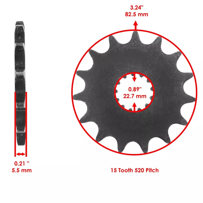 Caltric Blue O-Ring Drive Chain & Sprockets Kit for Kawasaki