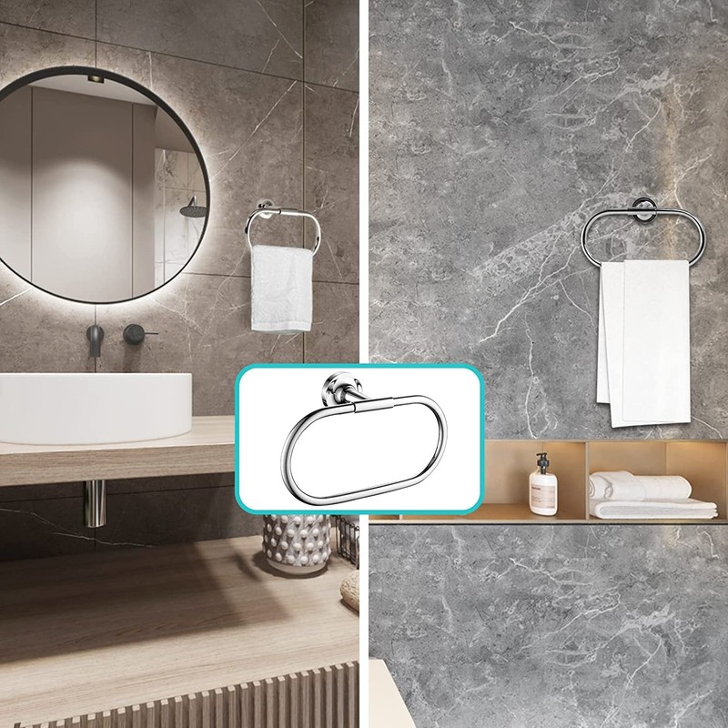 JASSFERRY Wall Mounted Oval Towel Ring Luxury Modern Design Bath