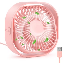RJVW Small USB Desk Fan,3 Speeds Portable Mini Cooling Table Fan, 4 inch Personal , 360°Rotatable Silent Desktop Fan for Home Office Bedroom Dorm Indoor Outdoor Summer Gift