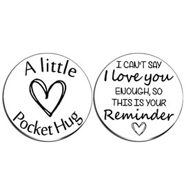 WXCATIM Pocket Hug Token Long Distance Relationship Keepsake Valentines Day Gifts For Him Boyfriend Inspirational Moving Away Gift