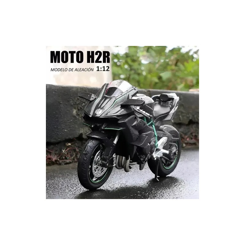 Xopexld Kawasaki H2r Miniatura Moto Metal Con Luz Y Sonido