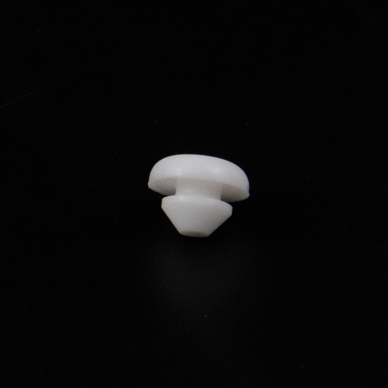 Tighall 100pcs White Plastic Hole Plugs 6mm Round Button Plugs