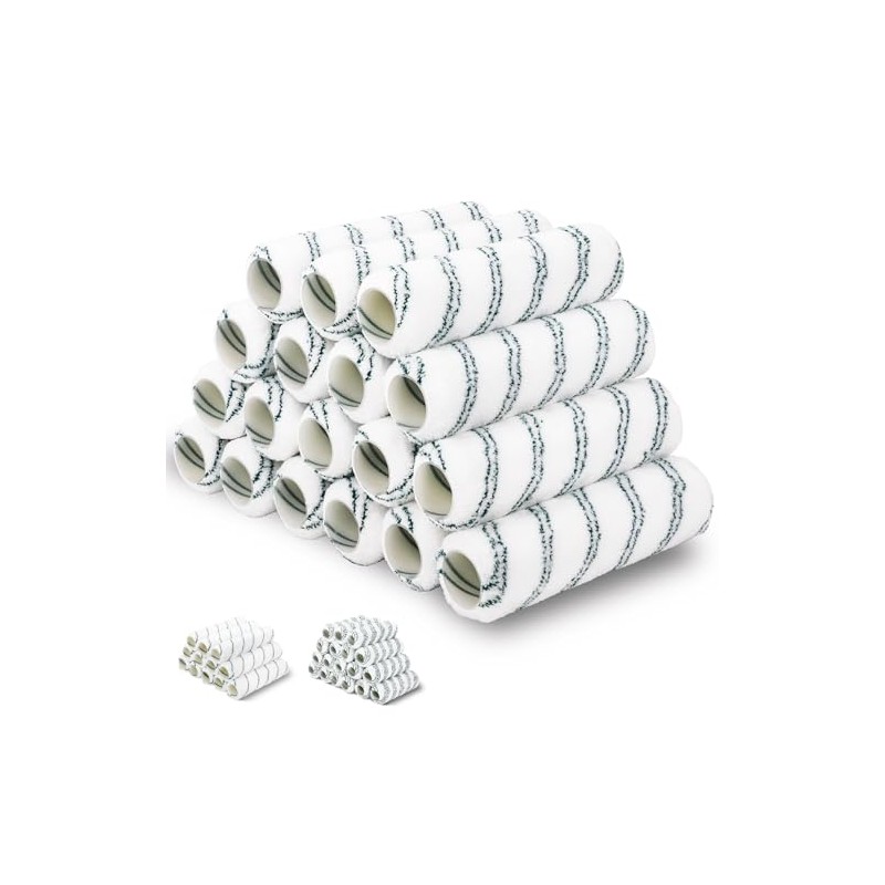 18 Pack 9" x 1/2" Nap Microfiber Paint Roller Covers,