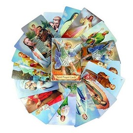 Pack of 54 Assorted Holy Cards with Catholic Saints and Prayers | Believers Corner
