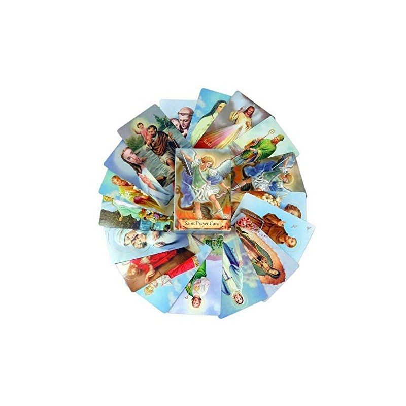 Pack of 54 Assorted Holy Cards with Catholic Saints and