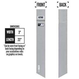 Nxtrnd Streamer Football Towel, Thin Sports Towel, Dries Hands & Football Accessories (Light Grey)