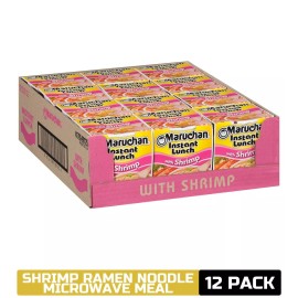 Maruchan Instant Lunch Shrimp, Ramen Noodle Soup, Microwaveable Meal, 2.25 Oz, 1