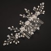 BERYUAN Bridal Crystal Rhinestone Flowers Headpiece Silver Rhinestone Crystal Hair