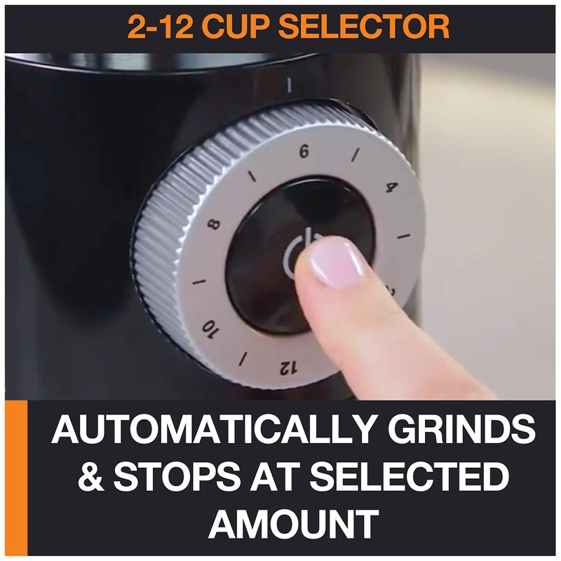 KRUPS Precision Burr Coffee Grinder: 12 Settings, 8 oz Capacity