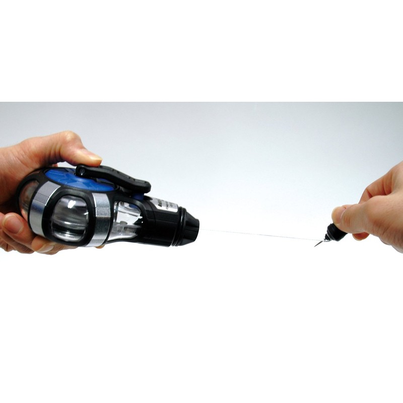 Shinwa Sokutei Handy Chalk Line 5x Speed ​​Hand-wound Powdered 3x