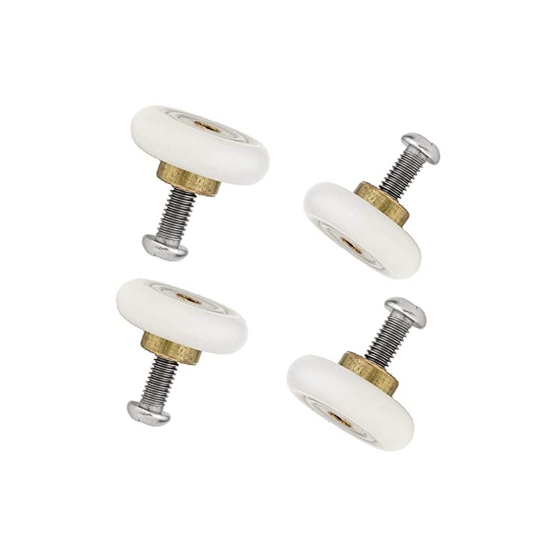 Set of 4pcs 19mm Stainless Steel Shower Door Wheels Rollers