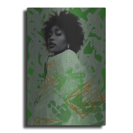 Luxe Metal Art 'Greenie' by NUMA Art Metal Wall Art, 16" x 24"