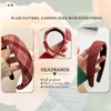 Kaluroil 2 Pieces Checked Pattern Wide Hard Headbands Sponge Padded