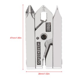 Omninmo Multitool Pliers Universal Multifunctional Mini 420 Stainless Steel Foldable Plier Clamp with Straight Screwdriver and Cross Screwdriver for Keychain Tool