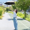 HUS. All Weather Carry Lightweight Folding Umbrella for Rain or