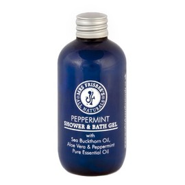 Peppermint Shower & Bath Gel/Made with Aloe Vera, Sea Buckthorn and Soap Bark Extract and Pure Peppermint Essential Oil/Vegan/Natural/Free From Sulphates (100ml)