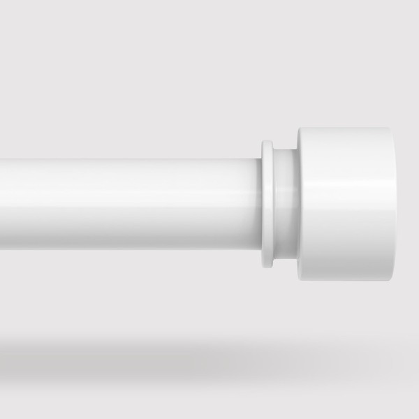 VOIIY White Curtain Rods for Windows 48 to 84 Inch(4-7