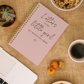 ANIANG Letters To My Little Girl Spiral Notebook, Dear Daughter Journal, Baby Shower Girl Gifts, Mothers Day 5.5"x8.3" 164Pages Lined Notebooks College Ruled Gifts for New Mom First Time Mom Gifts