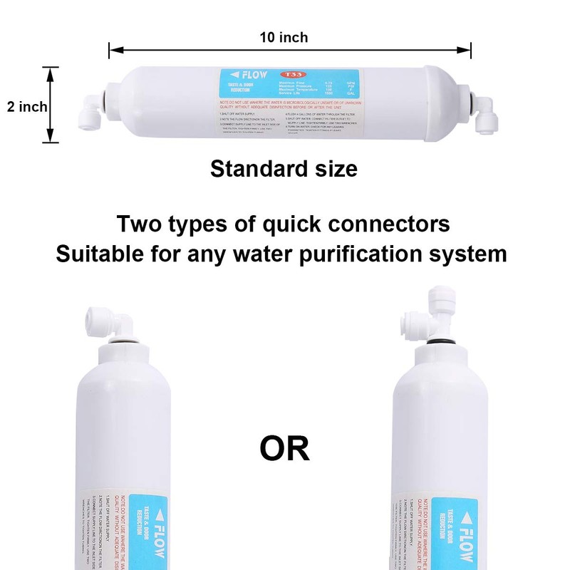 HUI NING T33 Inline Post Coconut Activated Carbon Water Filter