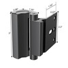 Door Reinforcement Lock Withstands 800lbs of Force - Black Extra