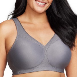 Glamorise Women's Sports Bra, charcoal