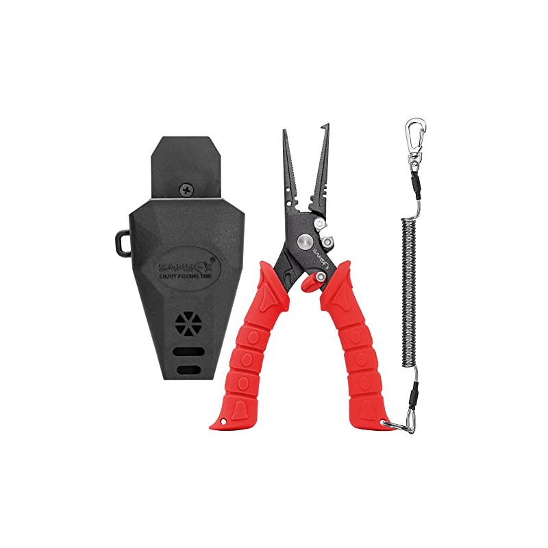 SAMSFX 7.5 inch Fishing Pliers, Stainless Steel Hook Remover Fishing