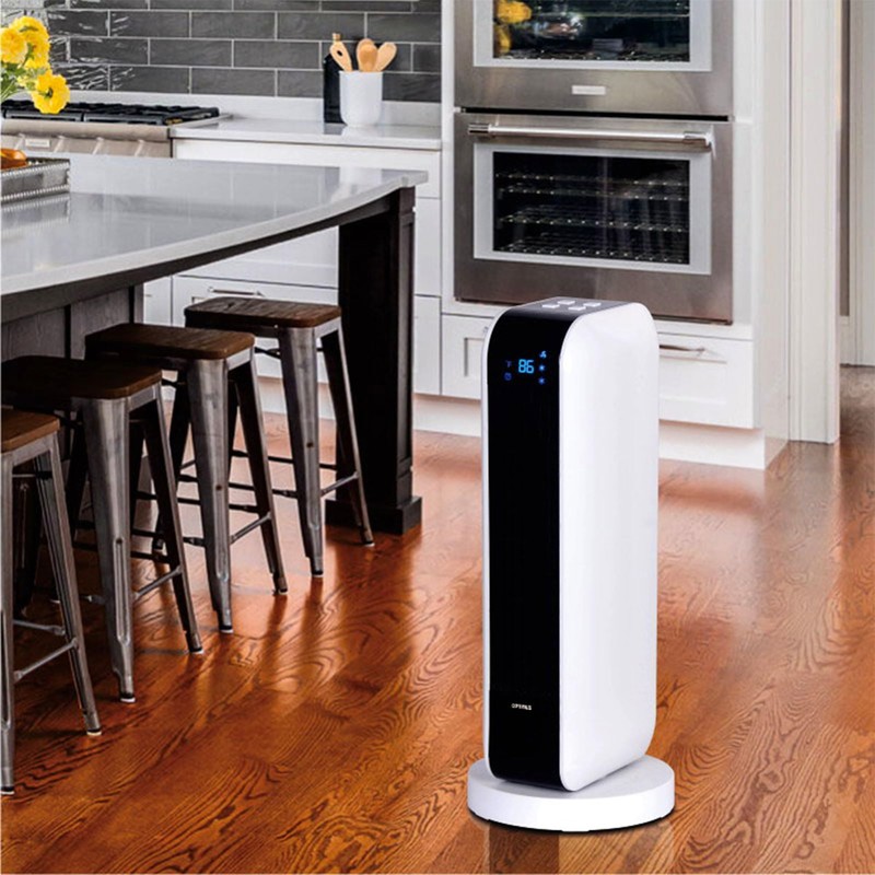 Optimus H-7319 17" Oscillating Tower Heater with Remote, Digi Temp