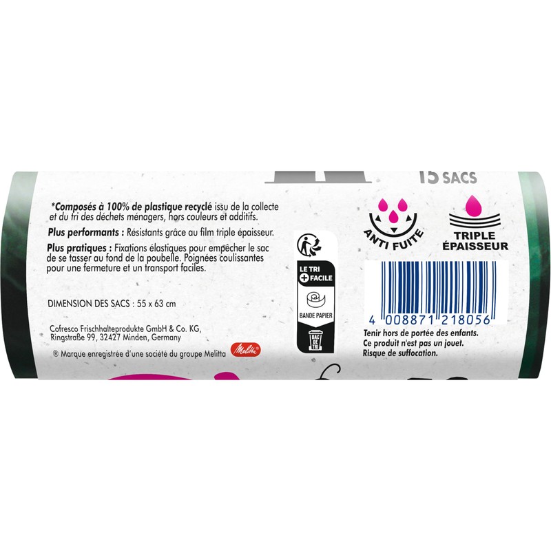 Handy Bag - 30Lx15 EcoLo Elastic Bin Liners - Heavy