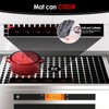 KitchenRaku Checkered Large Induction Cooktop Protector Mat with Plastic Bowl