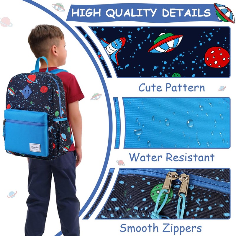 Kids Backpack,ChaseChic Lightweight Preschool Backpacks with Chest Strap (Space)