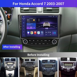 Android 13 Car Stereo Upgrade for Honda Accord 7 2003 2004 2005 2006 2007, 10" Touchscreen Wireless Car Radio Compatible with Apple CarPlay Android Auto, Support GPS Navigation WiFi Bluetooth SWC