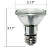 8W PAR20 LED Warm White 3000K Dimmable,Range Hood Light Bulbs,Indoor/Outdoor,Glass