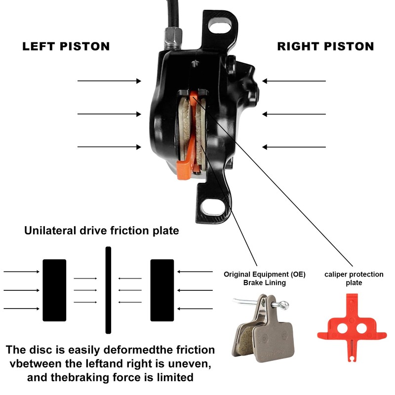 Aikolesa MT200 Hydraulic Disc Brake Set Front 800mm and Rear