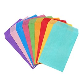 Quotidian Sky Blue Flat Small Greaseproof Paper Bags 3" x 5" (8 x 13.3cm) Pack of 100 - Bakery Cookies Candies Dessert Chocolate