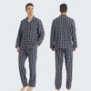 YUSHOW Mens Flannel Pajamas Set Cotton Plaid Pjs Button Down