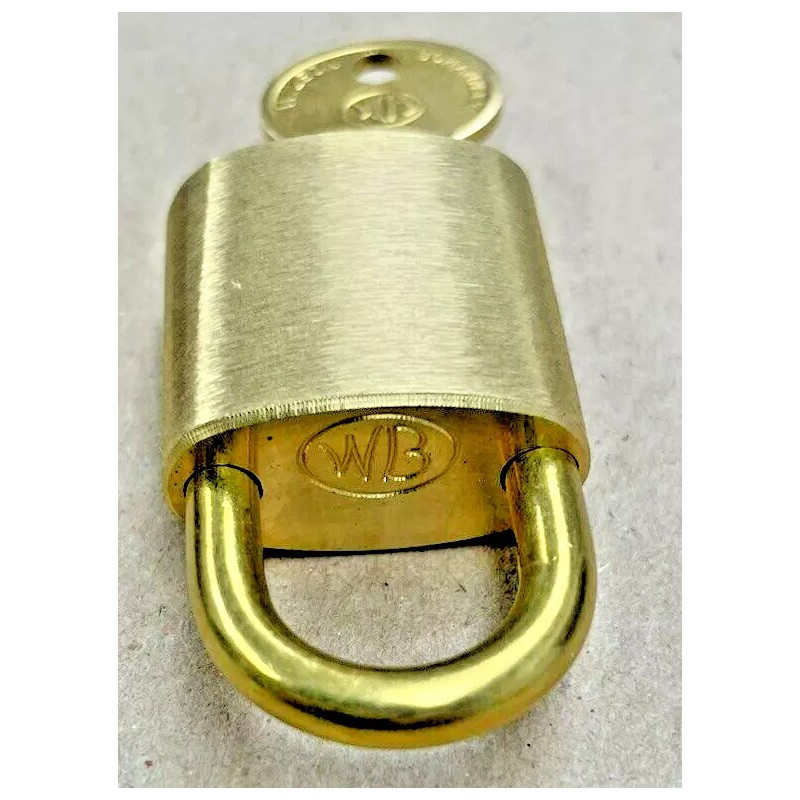 WILSON BOHANNAN Pad Lock, Model 001, Solid Brass, NEW with