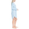 Ocean Pacific Waffle Knit Sleepshirt, Henley Long Sleeve Nightgown, White