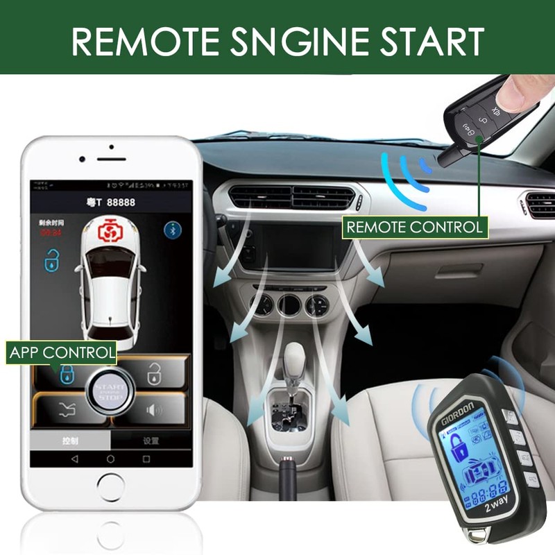 Universal Two Way Car Remote Engine Start with Car Alarm