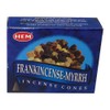HEM Incense Cones: Frankincense and Myrrh - 12 Packs of