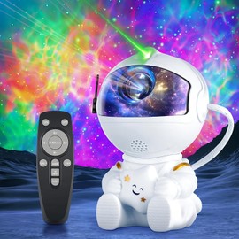 Astronaut Galaxy Projector, 360° Rotatable Star Night Light with Remote Control, Nebula Lamp for Kids’ Bedroom Décor, Party, and Gift