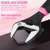 DURATECH 8-Inch Adjustable Wrench, Wide Jaw Opening Plumbing Wrench, CR-V