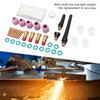 38Pcs TIG Welding Accessory Set Ceramic Nozzle Glass Cup Connector