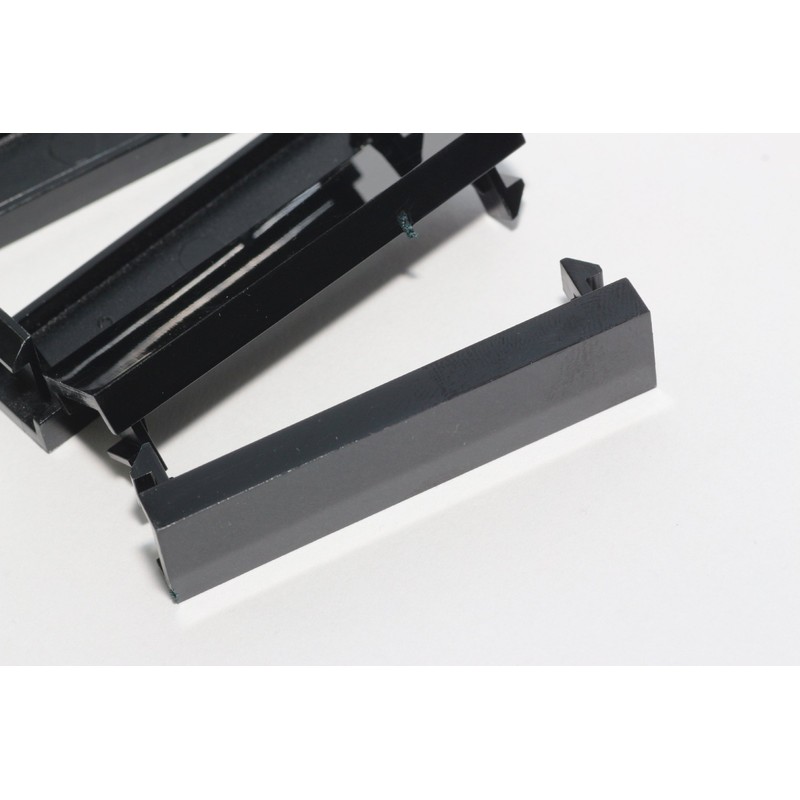 Philex 5 x Quarter Width 12.5mm x 50mm Black Modular